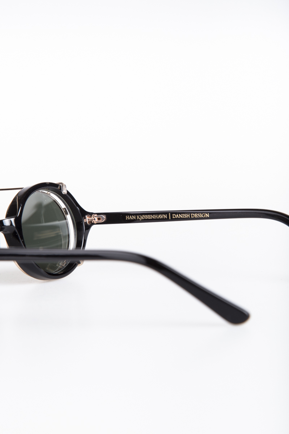 Han Kjobenhavn Doc Clip-On Sunglasses - Black - Image 4 of 5
