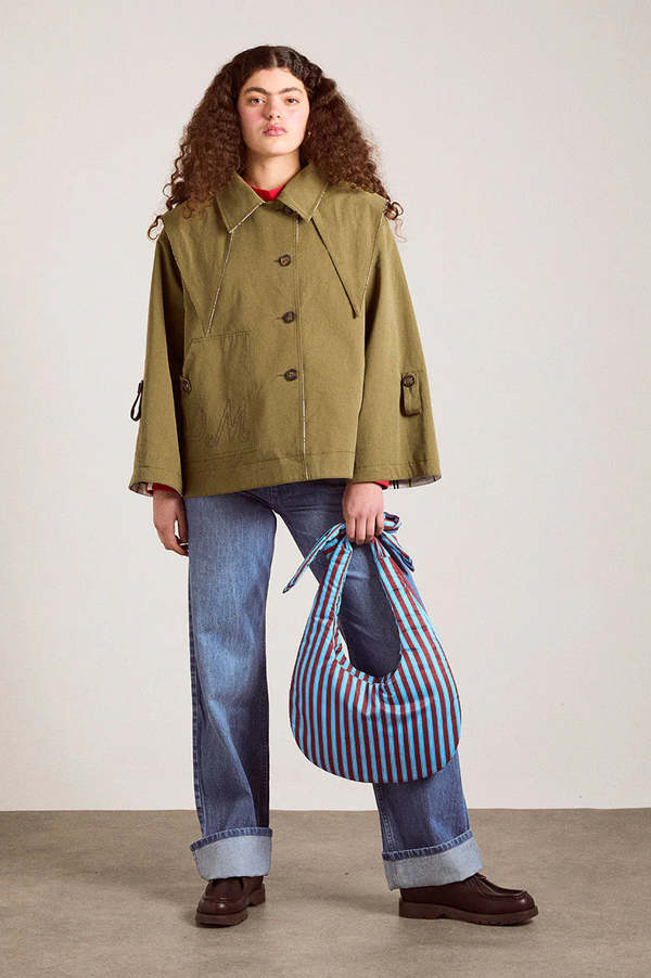 DAMSON MADDER Jerry Crop Trench Coat Garmentory