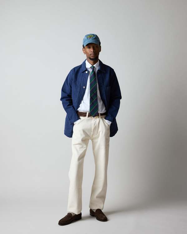 Drakes 5 Pocket Selvedge Denim Jeans - Ecru | Garmentory
