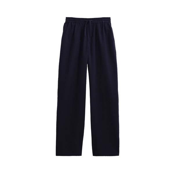 Wax London Campbell Seersucker Trouser - Navy