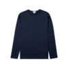 Sunspel Long Sleeve Classic T-Shirt - Navy - Thumbnail 1