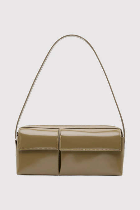 バッグ 90s leather mini shoulder bag Leather 90s Pouch, Minimal Handbag, Small Top Handle Bag