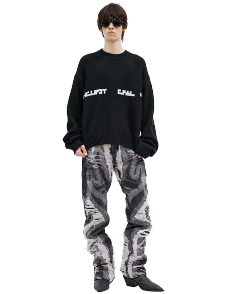 Heliot Emil Tied Zip Knit - Black | Garmentory