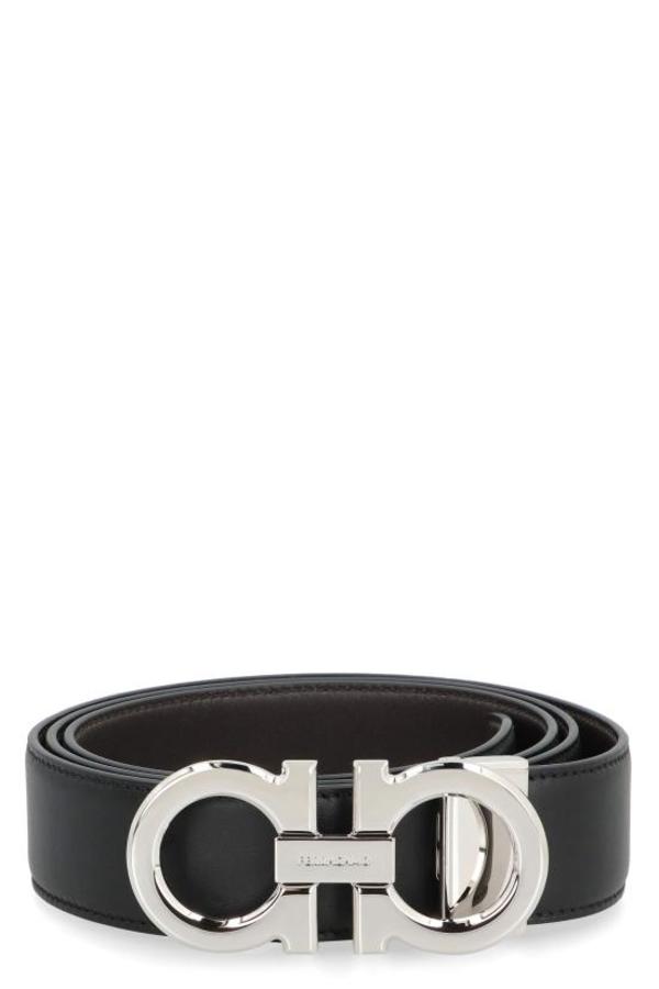 Salvatore Ferragamo Leather Belt - Black