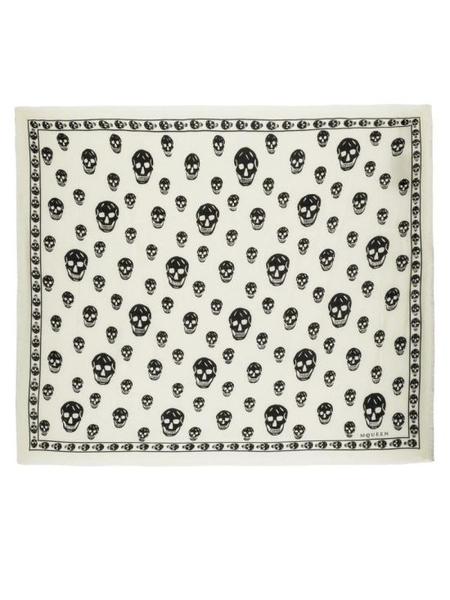 Alexander McQueen Rib Dutch Floral Scarf - Ivory | Garmentory