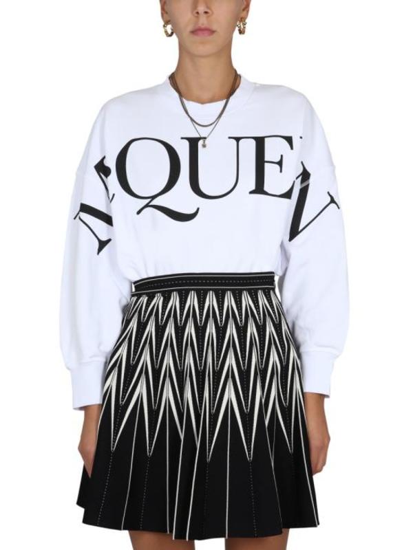 Tシャツ・カットソー ALEXANDER MCQUEEN Women Tunic Tops 781546QLAC5 9000 WHITE Women's Textured Polo Shirt in White | Alexander McQueen US