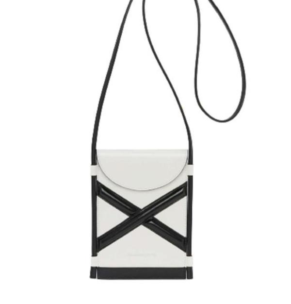 Alexander McQueen Crossbody Messenger Bag - Ivory/Black