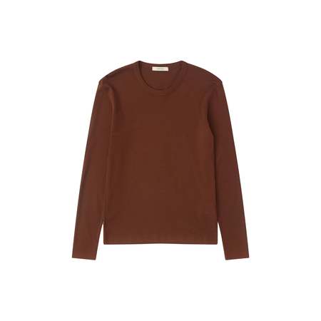 Tシャツ・カットソー LEMAIRE Women Tunic Tops TO1324 LK1017BR449 BROWN Cotton top in brown - Lemaire | Mytheresa