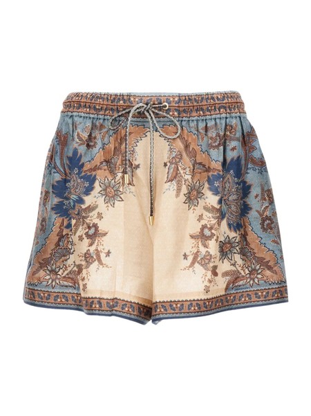 ショートパンツ Zimmermann Periwinkle Blue Everley Shorts Zimmermann Everley Lace-Trim Tuck Shorts | Saks Fifth Avenue