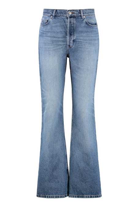 VIP【送料関税込】CELINE light blue cotton washed denim Céline Celine Straight Leg Jeans in Light Blue Cotton Denim