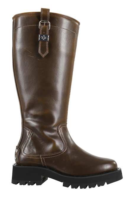 ブーツその他 GANNI CHOCOLATE SYNTHETIC LEATHER BOOTS Ganni High Texas Boots | Garmentory