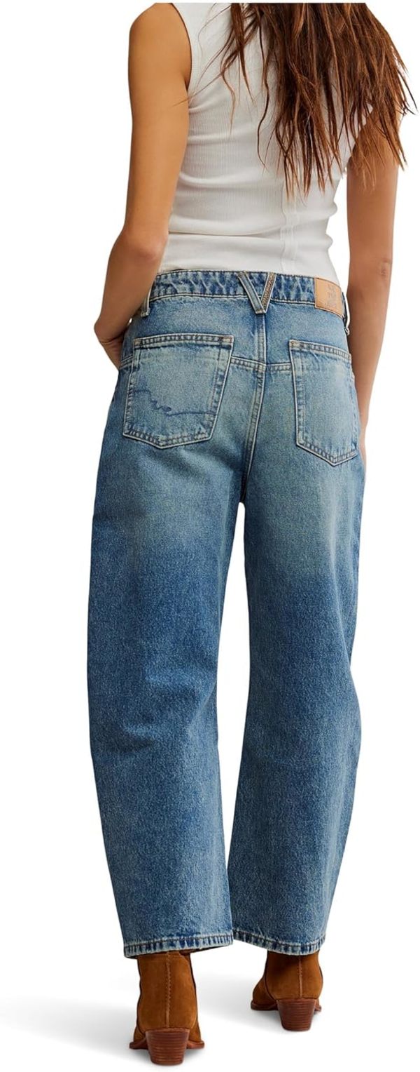 Free People Deep Trance Dropped Boyfriend Jean - Bleached Out