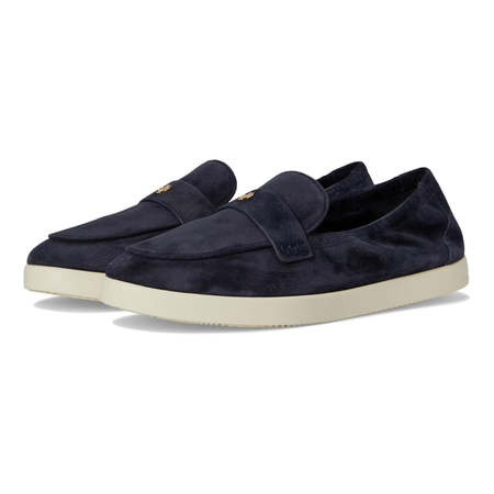 Moncler Men's Footwear Basile Blue Tonal Logo Rubber Slides
