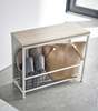 Yamazaki Home Entryway Storage Organizer & Bench - Steel + Wood - Thumbnail 2