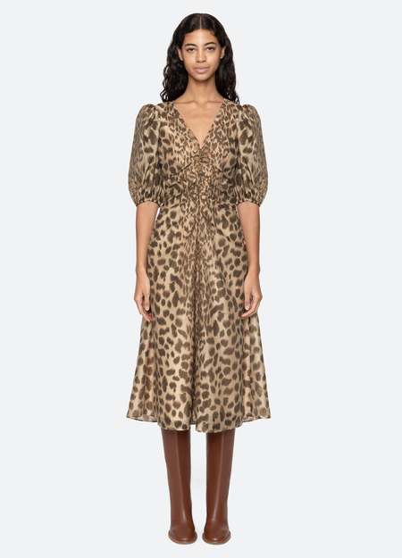 ANDERSSON BELL Lettuce Printed Jersey Dress - Lemon | Garmentory