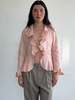 Vintage Silk Ruffle Jacket - Petal - Thumbnail 3