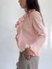 Vintage Silk Ruffle Jacket - Petal - Thumbnail 4
