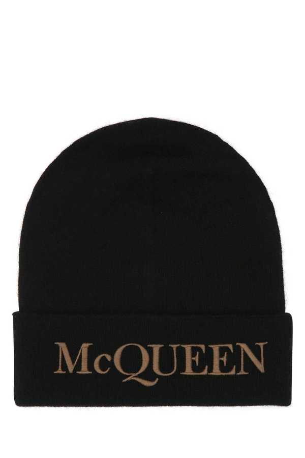 Alexander McQueen Black Cashmere Beanie Beanie