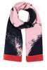 Alexander McQueen Printed Twill Foulard - PAINTERSPINKNAVY - Thumbnail 1