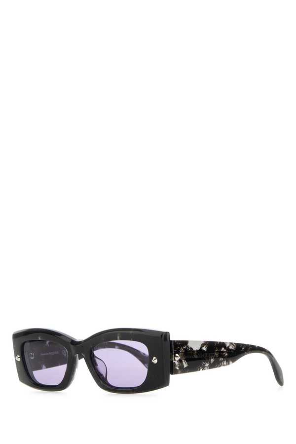 Alexander McQueen Multicolor Acetate Sunglasses - Havana/Violet