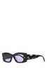Alexander McQueen Multicolor Acetate Sunglasses - Havana/Violet - Thumbnail 1