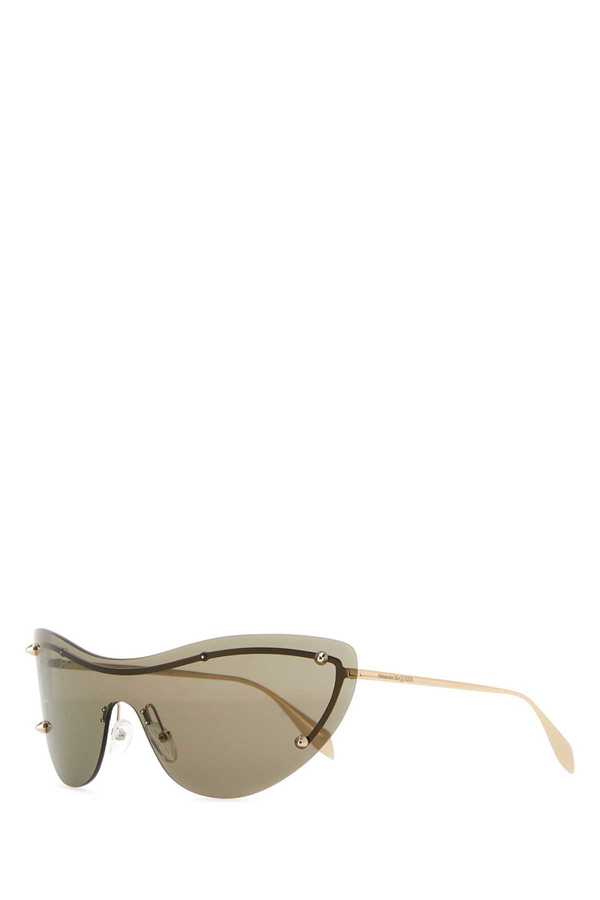 Alexander McQueen Gold Metal Spike Studs Sunglasses - Gold-Gold-Brown