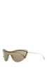 Alexander McQueen Gold Metal Spike Studs Sunglasses - Gold-Gold-Brown - Thumbnail 1