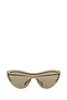 Alexander McQueen Gold Metal Spike Studs Sunglasses - Gold-Gold-Brown - Thumbnail 2