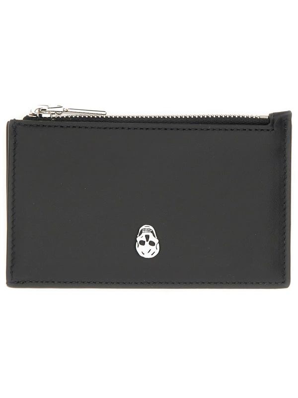 Alexander McQueen Skull Card Holder - Black