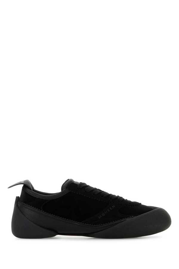 Alexander McQueen Black Canvas and Suede Sneakers - Black