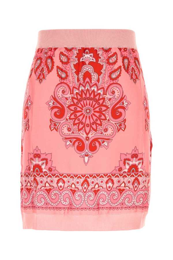 スカート ETRO Pink Cotton Blend Mini Skirt Etro Pink Cotton Blend Mini Skirt - Pink | Garmentory