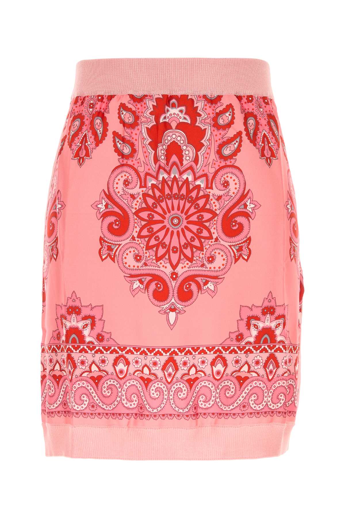 【関税&送料込】Etro Pink Cotton Blend Mini Skirt Etro Pink Cotton Blend Mini Skirt - Pink | Garmentory