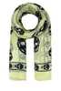Alexander McQueen Printed Silk Foulard - PEARNAVY - Thumbnail 1