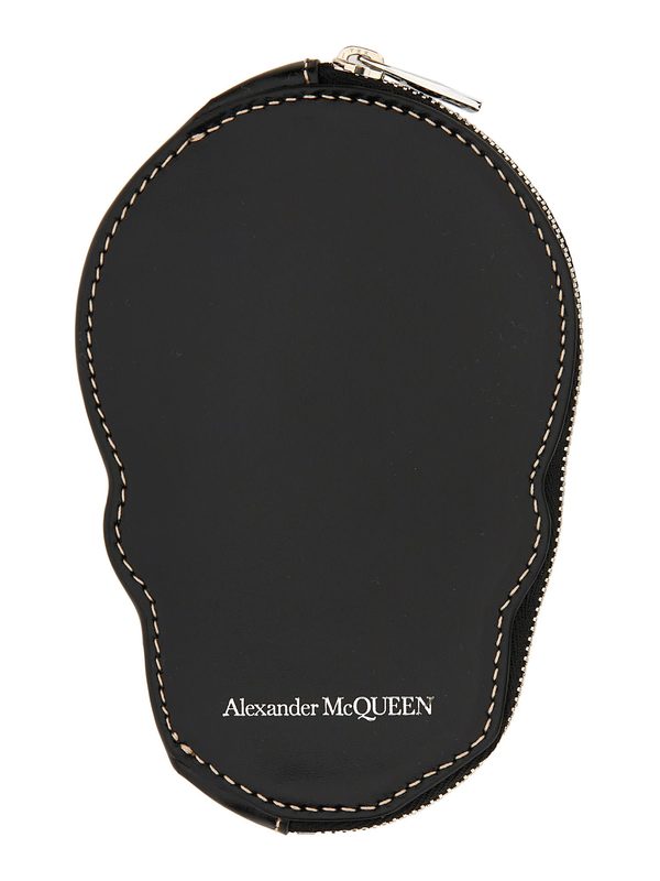 Alexander McQueen Skull Card Holder - Black