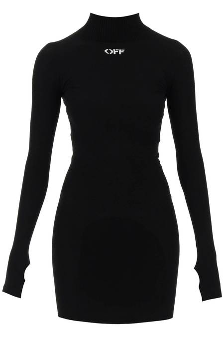 ワンピース Off-White Black stretch viscose mini dress Off-White Black Stretch Viscose Mini Dress for Women Online