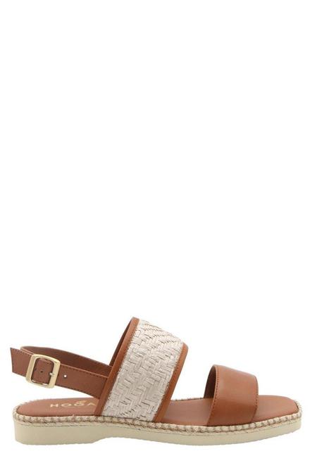 サンダル・ミュール Hogan Flat Sole Sandals With Wide Tassel-Adorned Strap Hogan Flat Sole Sandals With Wide Tassel-Adorned Strap