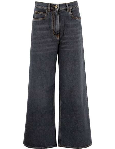 【送料&関税込】Etro Culottes Jeans With Paisley Medallion B CULOTTE JEANS WITH BELT AND MEDALLION/PAISLEY MOTIF | Denim