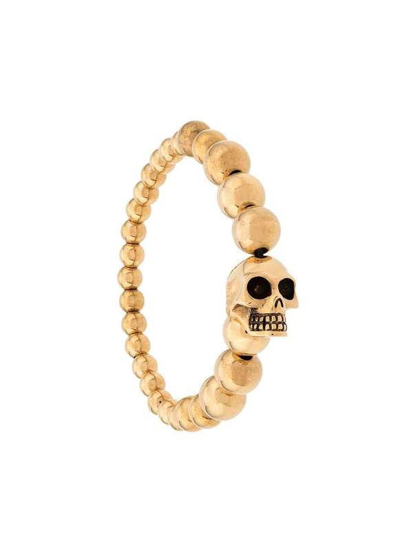 Alexander McQueen Metal Skull Bracelet - Silverv Antil