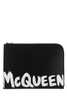 Alexander McQueen Leather Document Holder - Black/White - Thumbnail 1