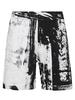 Alexander McQueen Graphic Print Shorts - White/Black - Thumbnail 1