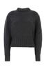 Alexander McQueen Crewneck Knitted Jumper - Grey Melange - Thumbnail 1