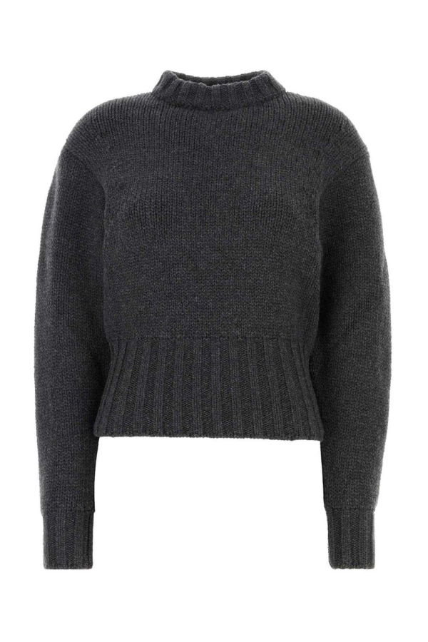 Alexander McQueen Crewneck Knitted Jumper - Grey Melange