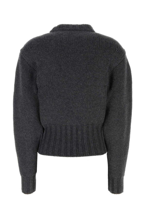 Alexander McQueen Crewneck Knitted Jumper - Grey Melange