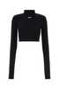 Off-White Stretch Viscose Top - Black - Thumbnail 1
