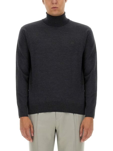 Etro Beige Pullover With Inlaid Paisley Motif Pullover