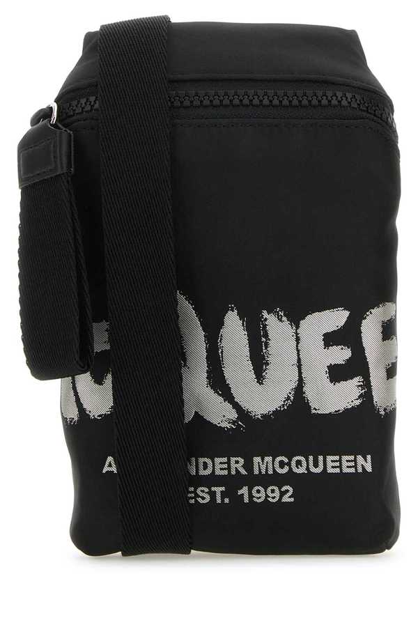 Alexander McQueen McQueen Graffiti Crossbody Bag - Blackoffwhite