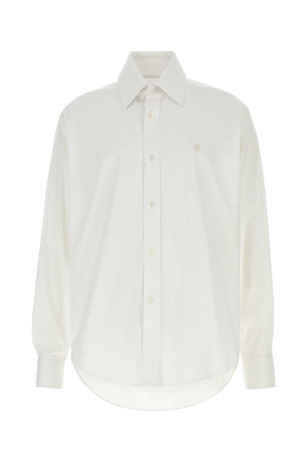 Alexander McQueen White Poplin Shirt - Opticalwhite