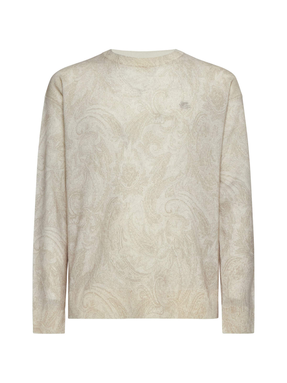 【送料&関税込】Etro Beige Pullover With Inlaid Paisley Moti Etro Beige Pullover With Inlaid Paisley Motif Pullover
