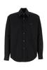 Alexander McQueen Poplin Shirt - Black - Thumbnail 1