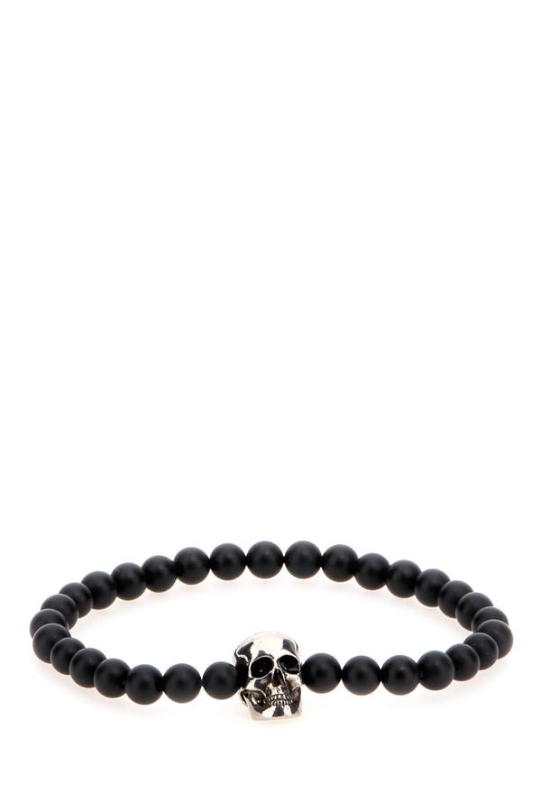 Alexander McQueen Skull Bracelet - BLACKASILVER